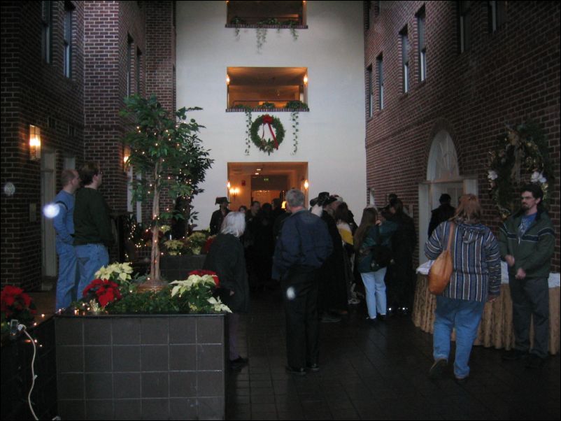 The crowd gathers