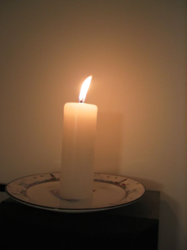 Never leave a burning candle unattended!