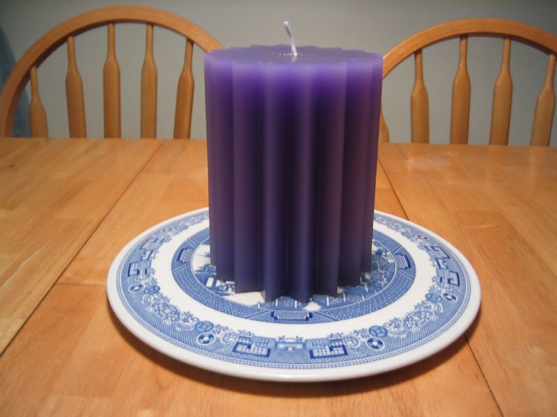 Never leave a burning candle unattended!