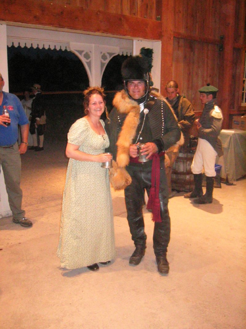 Sarah, our powder monkey, cleans up nice!