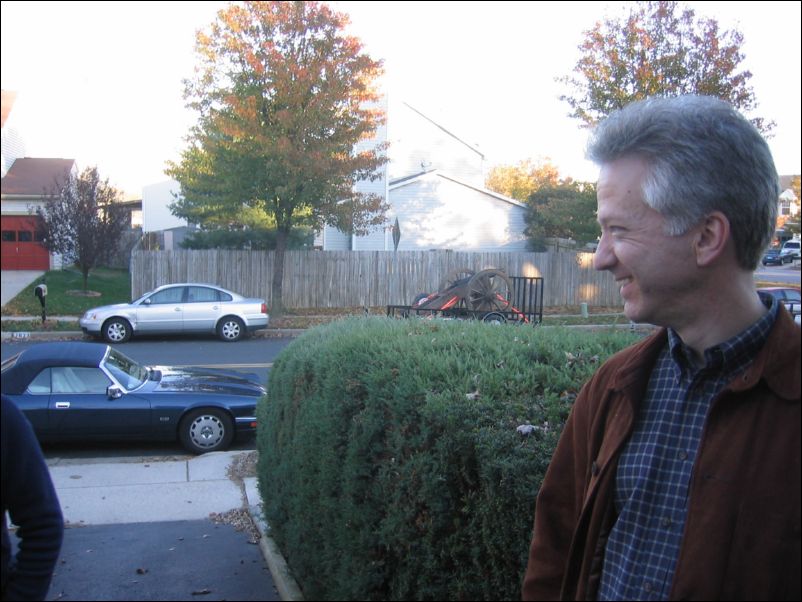 Sean, hoping the parking break<br>on the Montero holds