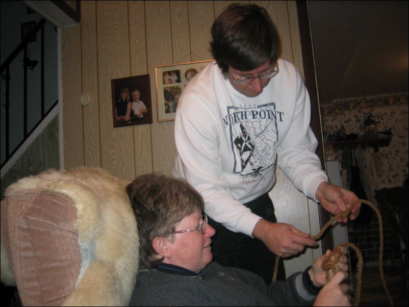 The Rabbit comes up thru the hole...