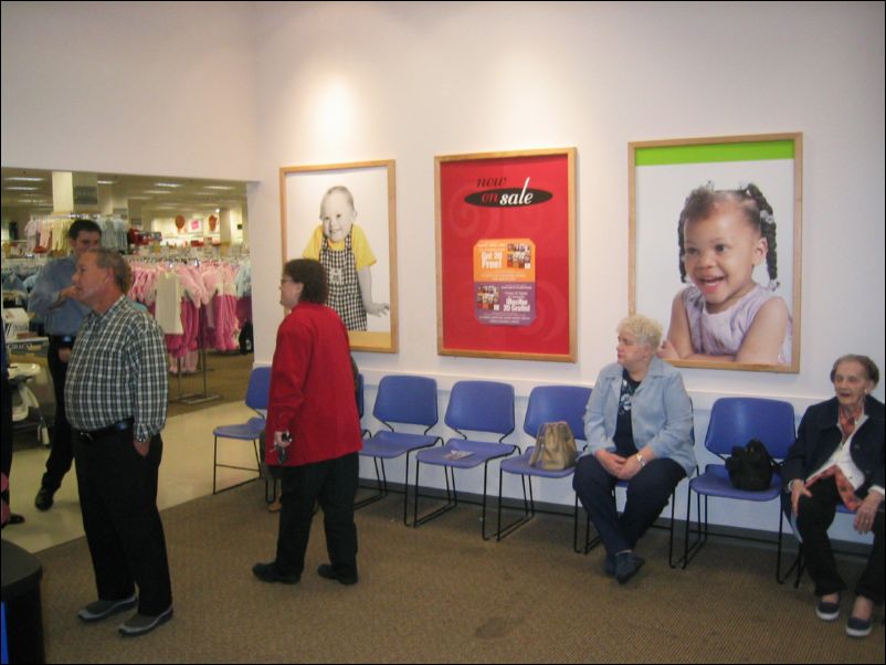 Sunday, waiting at Sears