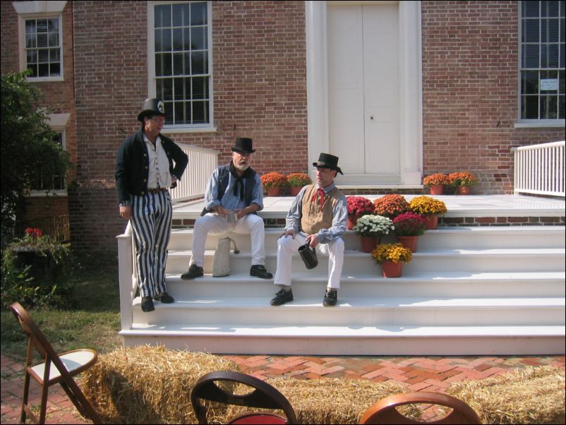 Setting up for a Chanteymen Concert