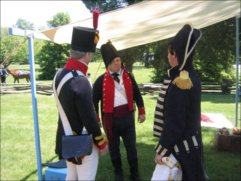 Officers (and Marine) jawin'