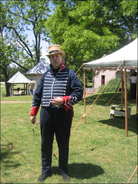 Boz in his horsey suit