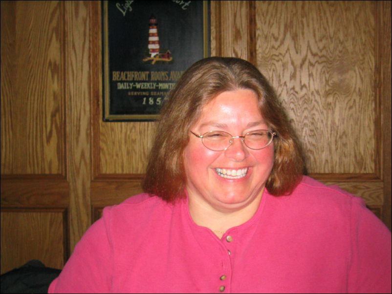 Barb matches her sweater